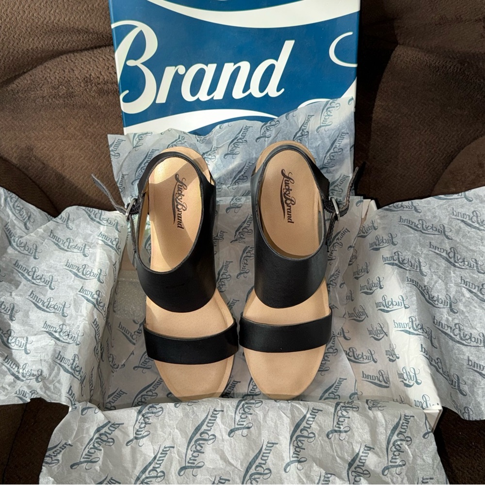 Abrand Elegant Black and Cream Sandals